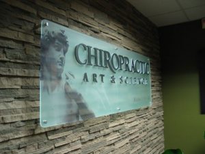 Acrylic Signs VinylCutOnFrosted lobby sign 300x225