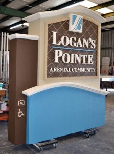 Sandblasted Signs custom monument sign dimensional letters sandblasted 223x300