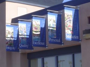 Flag Signs custom outdoor hanging banner flag sign 300x225